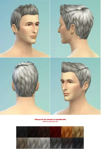 Rusty Nail: Dreamy flip hairstyle V2 for Sims 4