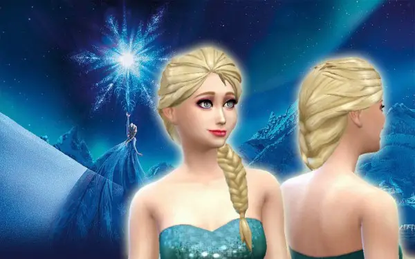 Mystufforigin: Elsa Hairstyle for Sims 4