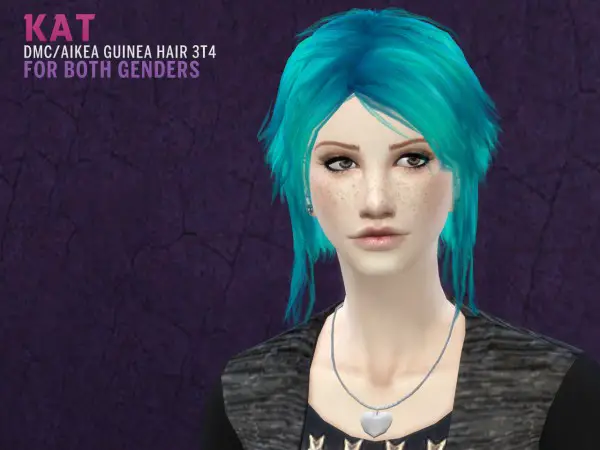The path of never more: 2500 followers gift Aikea Guinea hairstyle converted from TS 2 to TS 4 for Sims 4