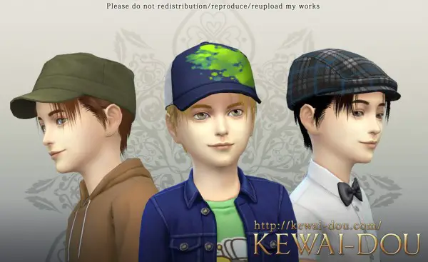 KEWAI DOU: Levi hairstyle for boys for Sims 4