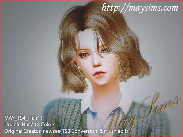 MAY Sims: May Hairstyle11F / G for Sims 4