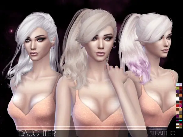 Stealthic: Daughter hairstyle for Sims 4
