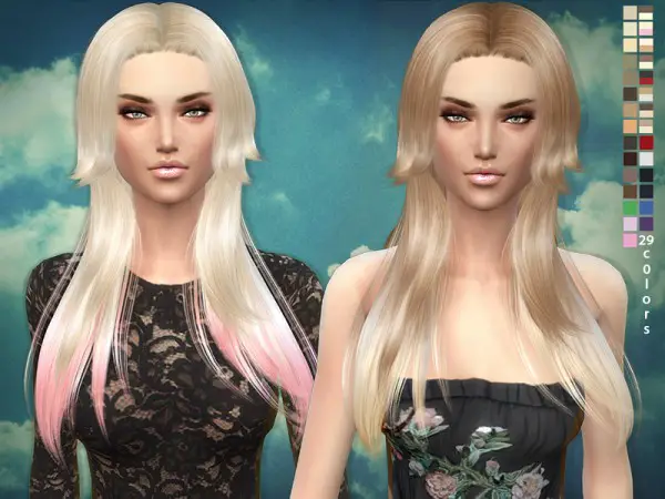 The Sims Resource: Rose hairstyle 03 by SIm2fanbg for Sims 4
