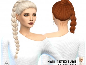 Sims 4 Hairs ~ Miss Paraply: Ade Darma’s Lorena hair retextured