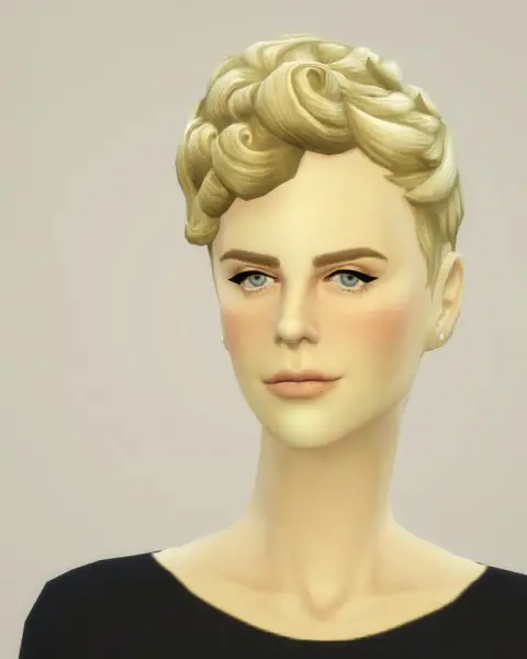 Rusty Nail: Pixi curl hairstyle retextured for Sims 4