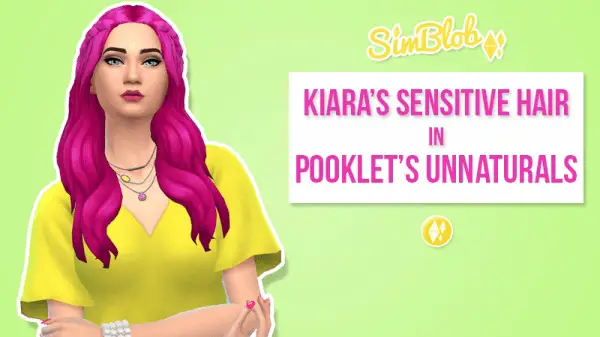 SimBlob: Kiara’s Sensitive Hairstyle retextured for Sims 4