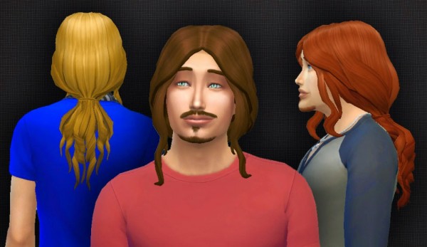 Mystufforigin: Curls for Him for Sims 4