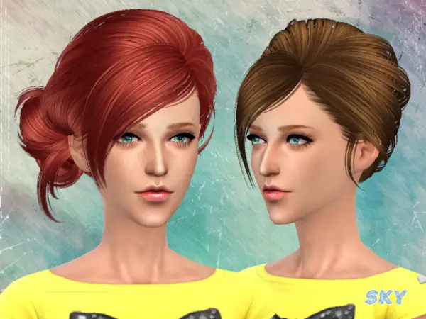 The Sims Resource: Hairstyle 113 by Skysims for Sims 4