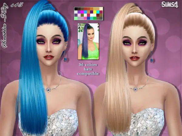 The Sims Resource: Katy hairstyle 15 by Sintiklia for Sims 4