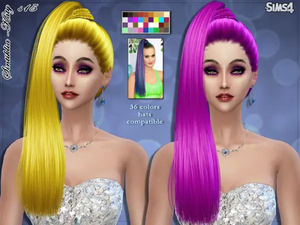 The Sims Resource: Katy hairstyle 15 by Sintiklia for Sims 4