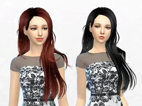 Sakura Phan: ELA Asked 27F hairstyle retextured for Sims 4