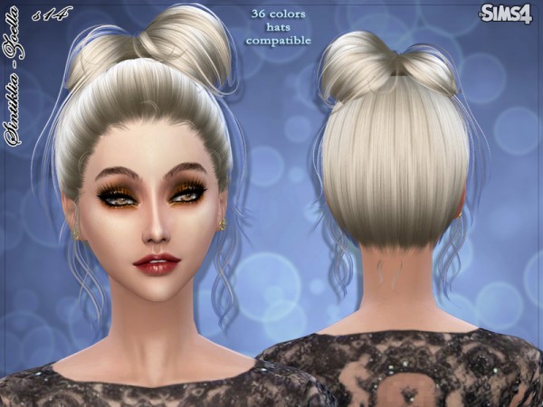 The Sims Resource: Zoella bow hairstyle 14 by Sintiklia for Sims 4