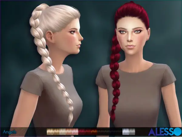 The Sims Resource: Angels hairstyle by Alesso for Sims 4