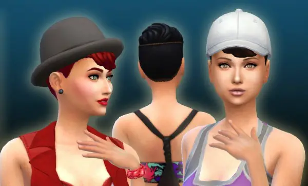 Mystufforigin: Scientist Clean Sides hairstyle conversion for Sims 4
