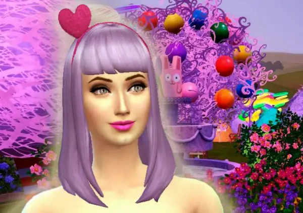 Mystufforigin: Katy Perry Sweet World   Hair + Acessory for Sims 4