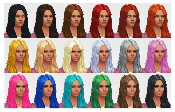    select a Website   : Wavy Shmavy hairstyle retextured for Sims 4