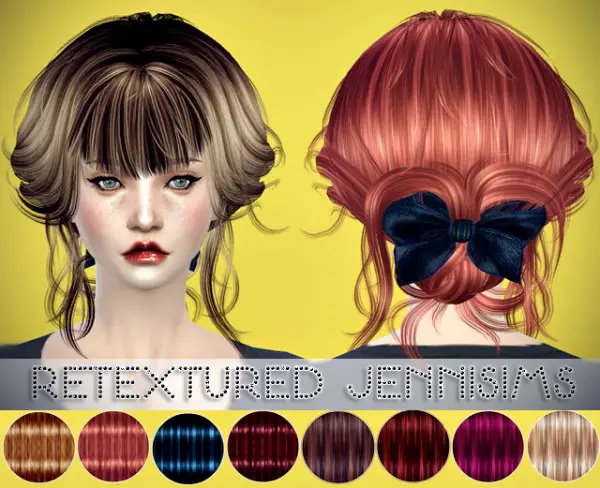 Jenni Sims: Newsea`s Summer Flavour and Aeolian Bell hairstyles retextured for Sims 4