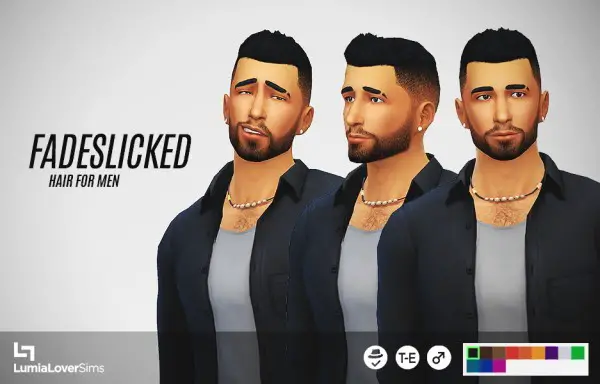 Sims 4 Hairs ~ Lumia Lover Sims: Fadeslicked hairstyle
