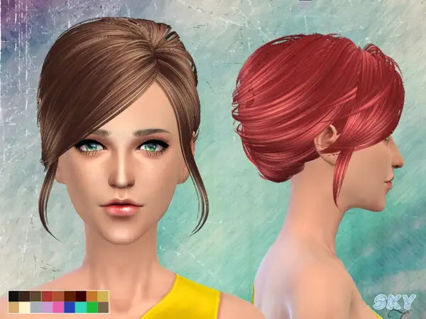 The Sims Resource: Hairstyle 148 by Skysims for Sims 4