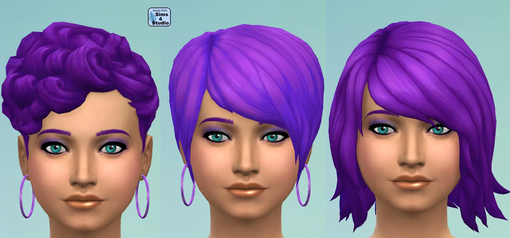 4. Lana CC Finds: Purple and Blue Hair - wide 2