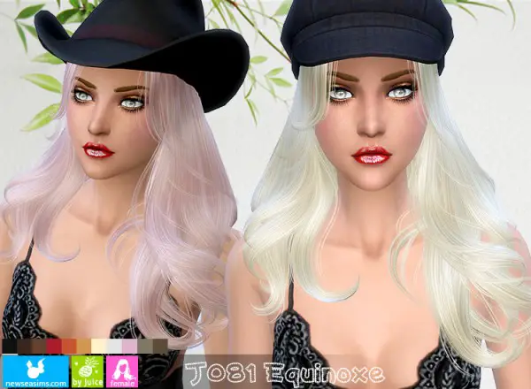 NewSea: J081 Equinoxe hairstyle for Sims 4