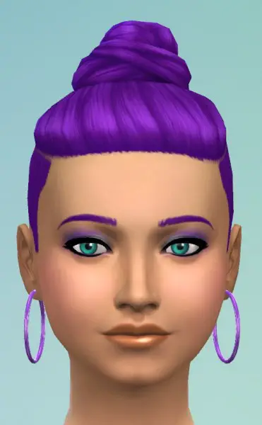 Mod The Sims: Recoloured Hairstyle Set in Deep Purple by wendy35pearly for Sims 4