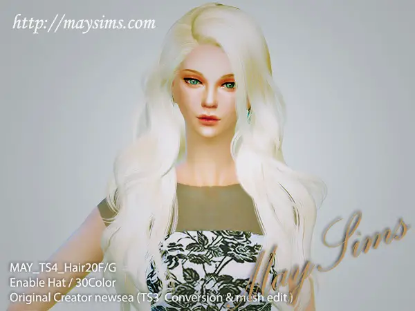  MAY Sims: May Hair 20F and MayHair 20G for Sims 4