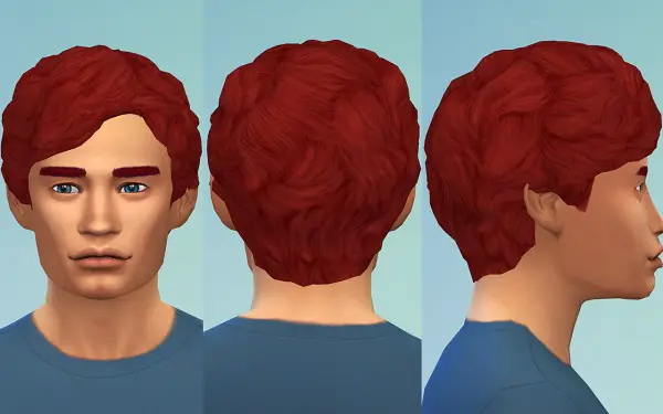 Mod The Sims: Sims Medieval to Sims 4 Conversion   Short Curly by oepu for Sims 4