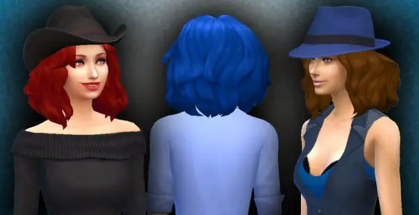 Mystufforigin: Medium Messy Hairstyle for Sims 4