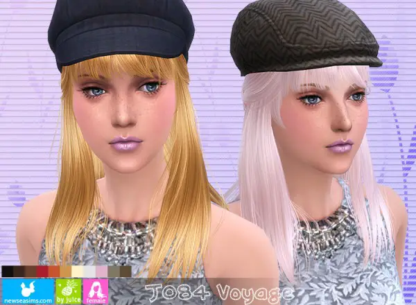 NewSea: j084 Voyage hairstyle for Sims 4