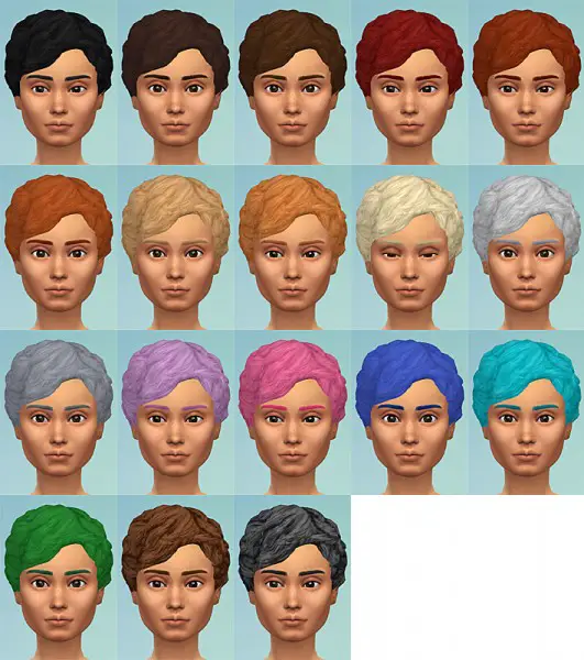 Mod The Sims: Sims Medieval to Sims 4 Conversion   Short Curly by oepu for Sims 4