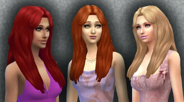 Mystufforigin: Long Messy Hairstyle for Sims 4