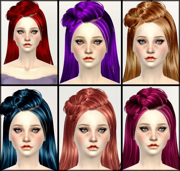 Jenni Sims: Butterflysims 078 hairstyle retextured for Sims 4