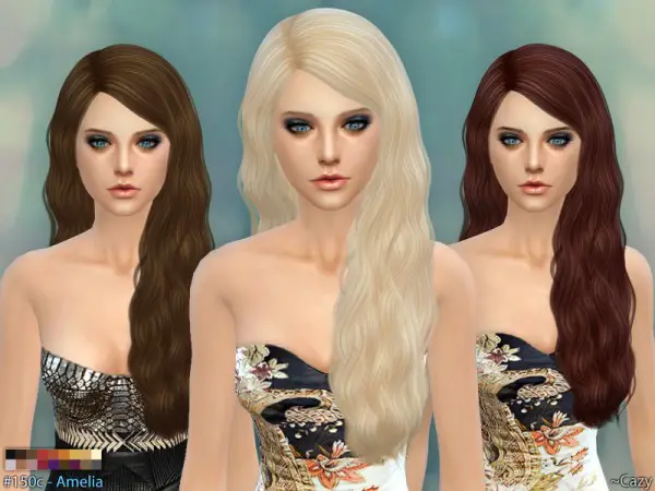 The Sims Resource: Amelia Hairstyle by Cazy for Sims 4