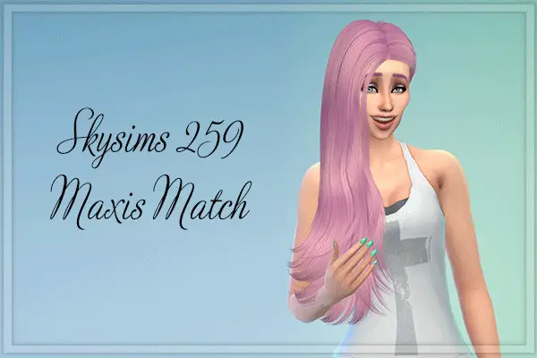 Stardust: Skysims 259 hairstyle retextured for Sims 4