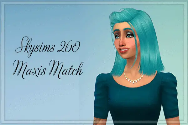Stardust: Skysims 260 hairstyle retextured for Sims 4