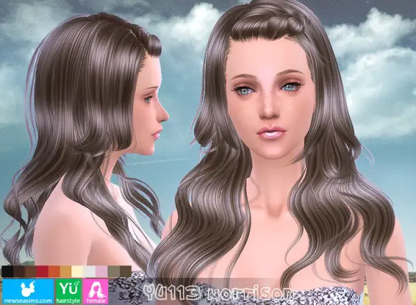 NewSea: YU133 Morrison hairstyle for Sims 4