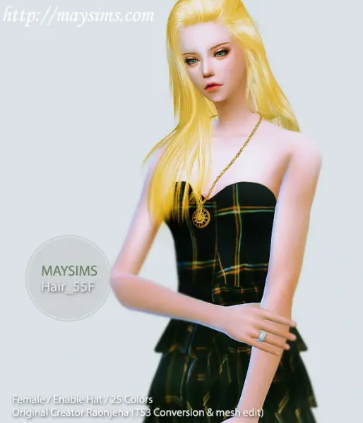 MAY Sims: May Hairstyle 55F for Sims 4