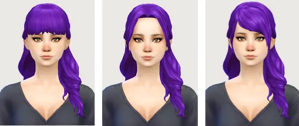 Liahxsimblr: Kiara`s 24 Long Wavy hairstyle retextured for Sims 4