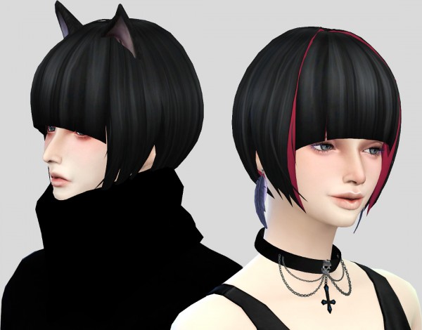 Sims 4 Hairs ~ Imadako_S4: Hairstyle-01 set