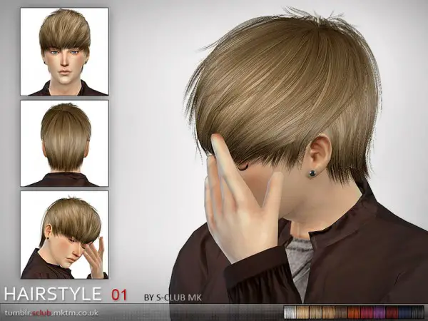 The Sims Resource: Haistyle 01 by S Club for Sims 4
