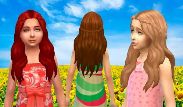 Mystufforigin: Sensitive Hair for Girls for Sims 4