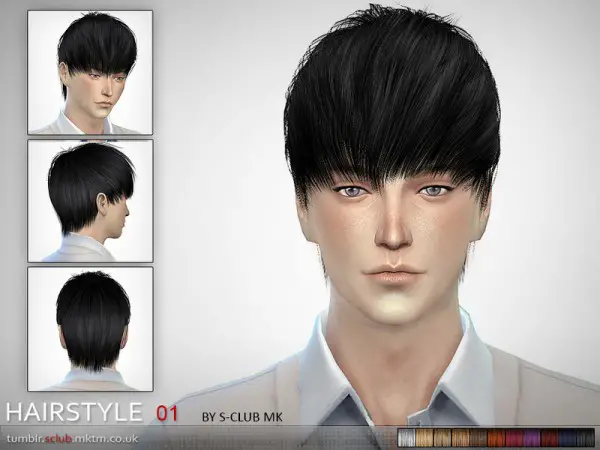 The Sims Resource: Haistyle 01 by S Club for Sims 4
