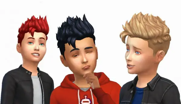 Mystufforigin: Pompadour Spiky hairstyle for Sims 4