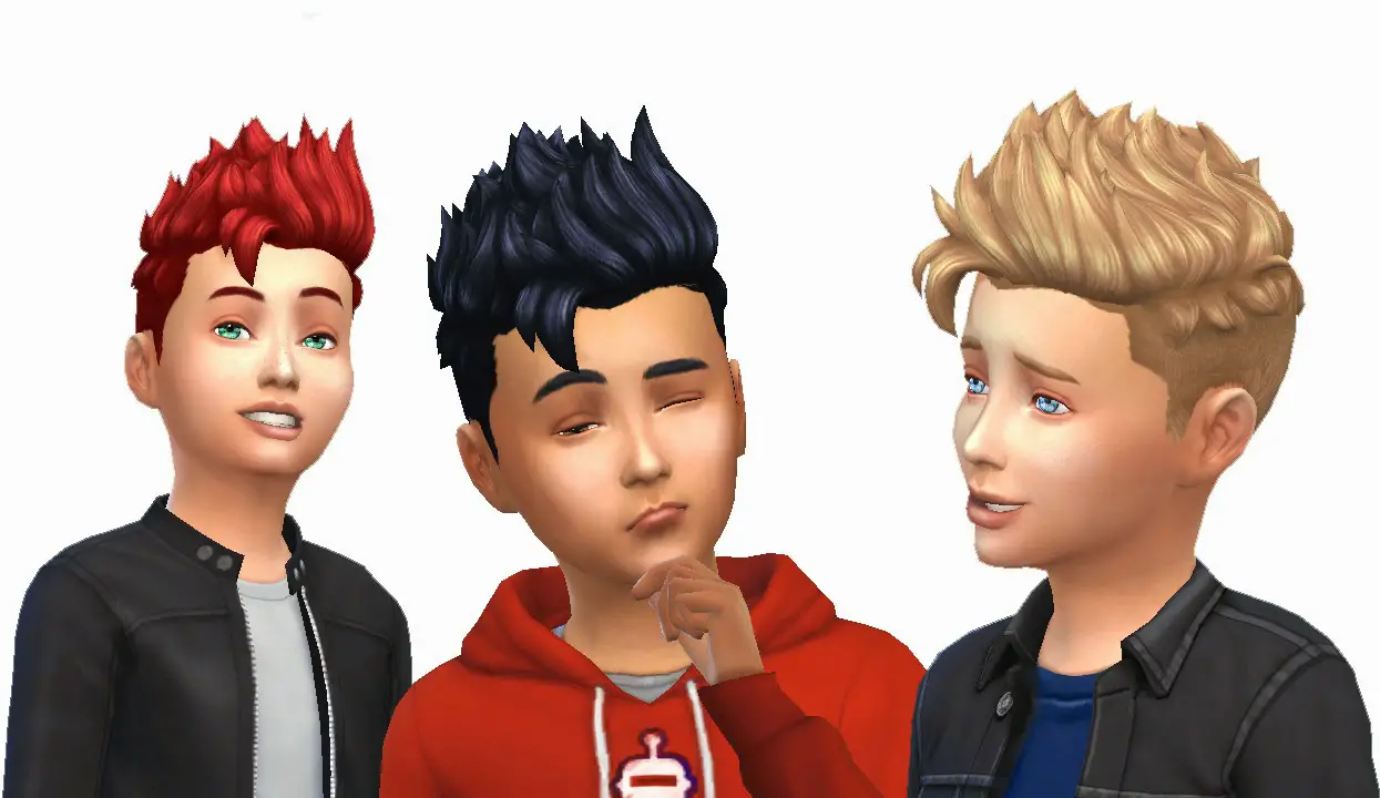 Mystufforigin: Pompadour Spiky hairstyle ~ Sims 4 Hairs