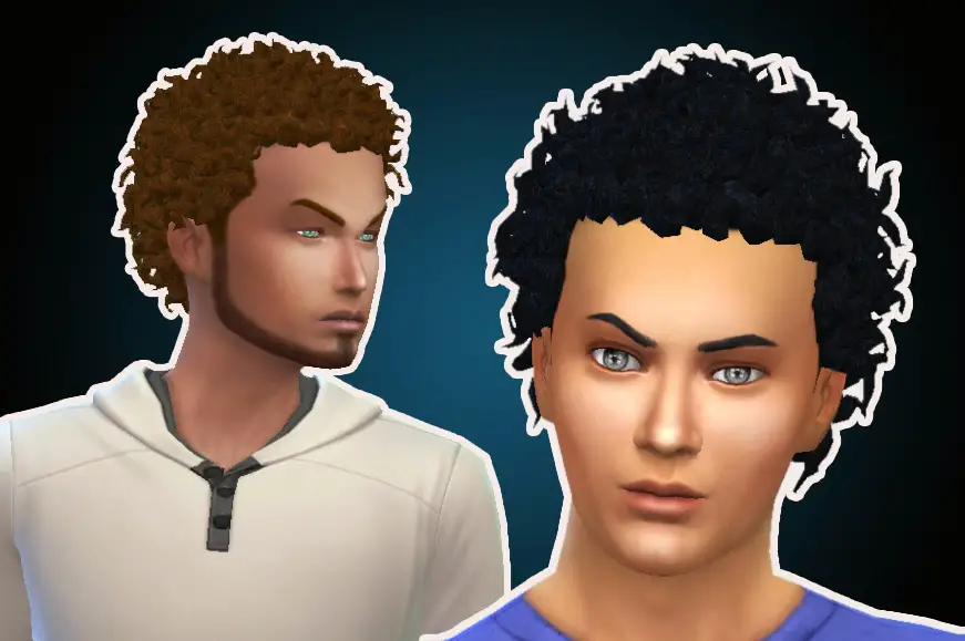 curly hair for sims 4 cc