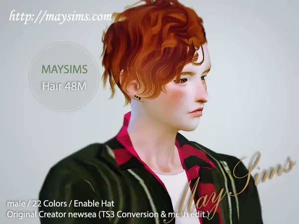 MAY Sims: May Hair 48M for Sims 4