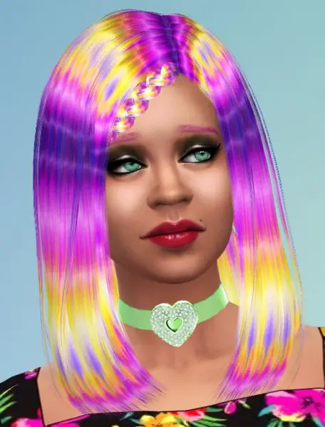 Mod The Sims: Alesso`s Circus Hairstyle 28 Recolors by Pinkstorm25 for Sims 4