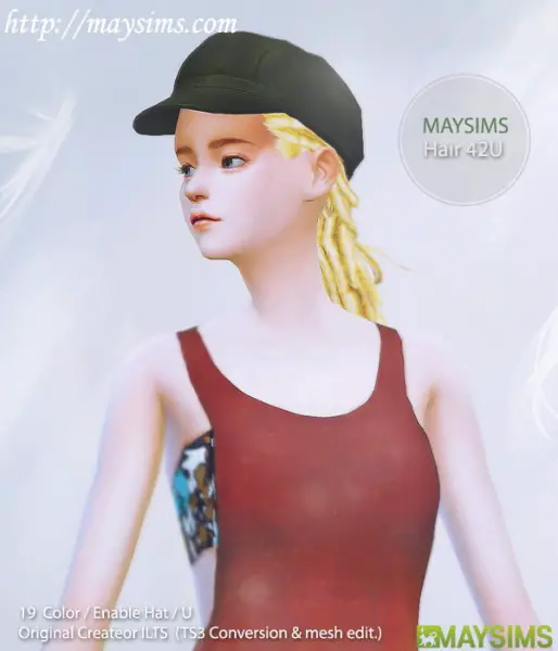 MAY Sims: May Hairstyle 42U for Sims 4