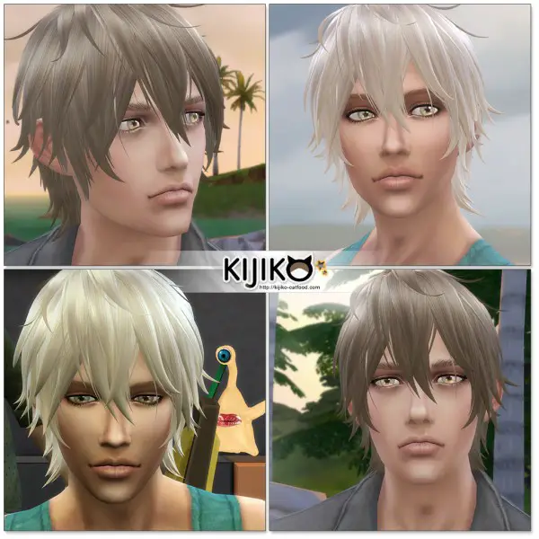 Kijiko Sims: Night Fog TS4 edition hairstyle for Sims 4